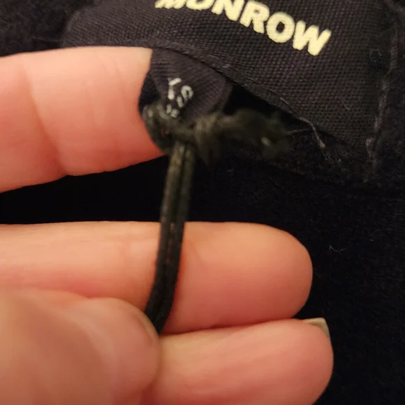 MONROW Velour short collard Romper in black size XS - Picture 13 of 14